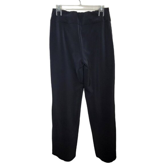 Vtg White House Black Market Sz 6 Dress Pants Wide Leg Black 14" Slit Leg Y2K - Picture 2 of 9